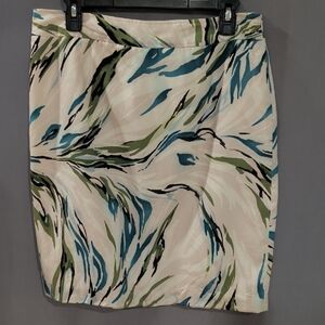 Elegant Abstract Print Skirt 10